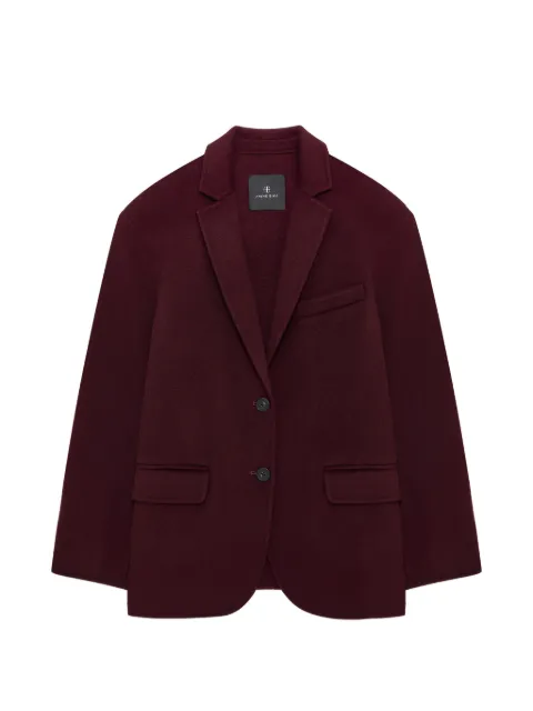 ANINE BING Quinn blazer - burgundy cashmere blend