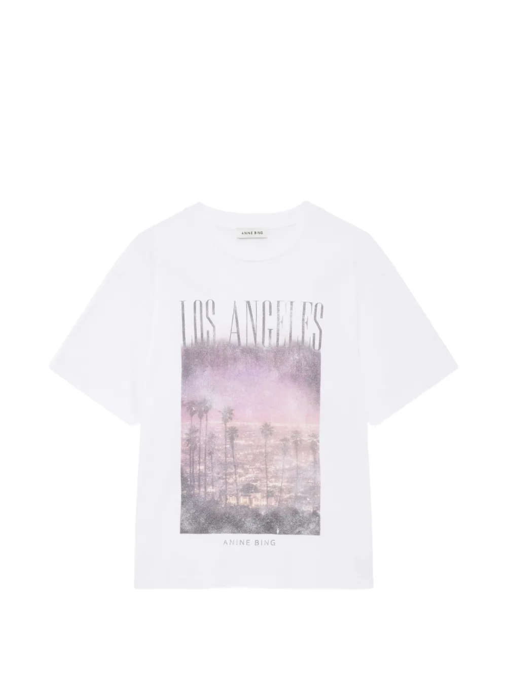 ANINE BING Cade tee Los Angeles - white - Blanc ANINE BING Cade tee Los Angeles - white - Blanc