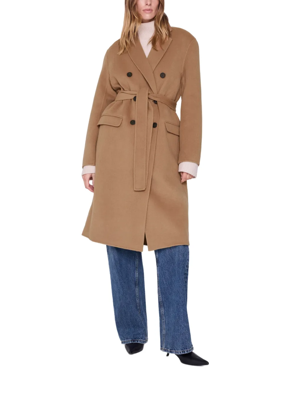 ANINE BING Sana jas van kasjmierblend Beige
