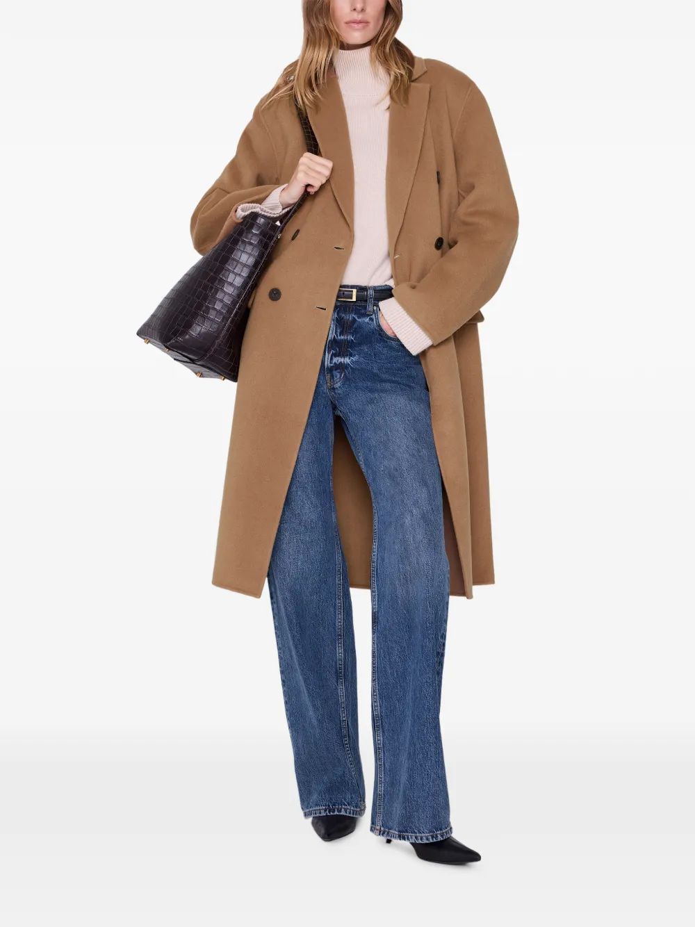 ANINE BING Sana jas van kasjmierblend Beige