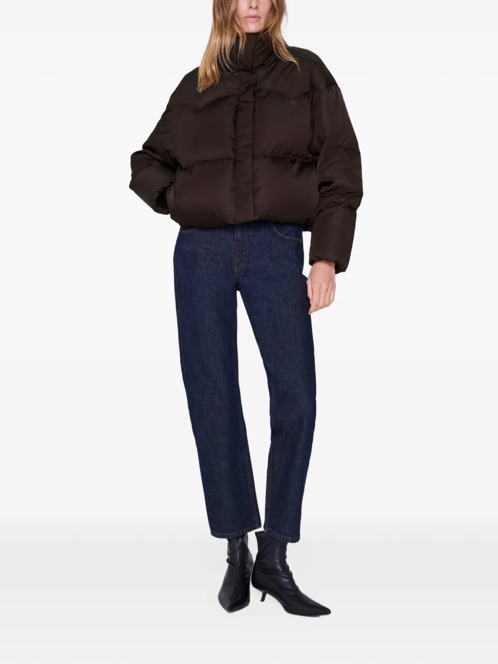 ANINE BING Oslo cropped donsjack Bruin