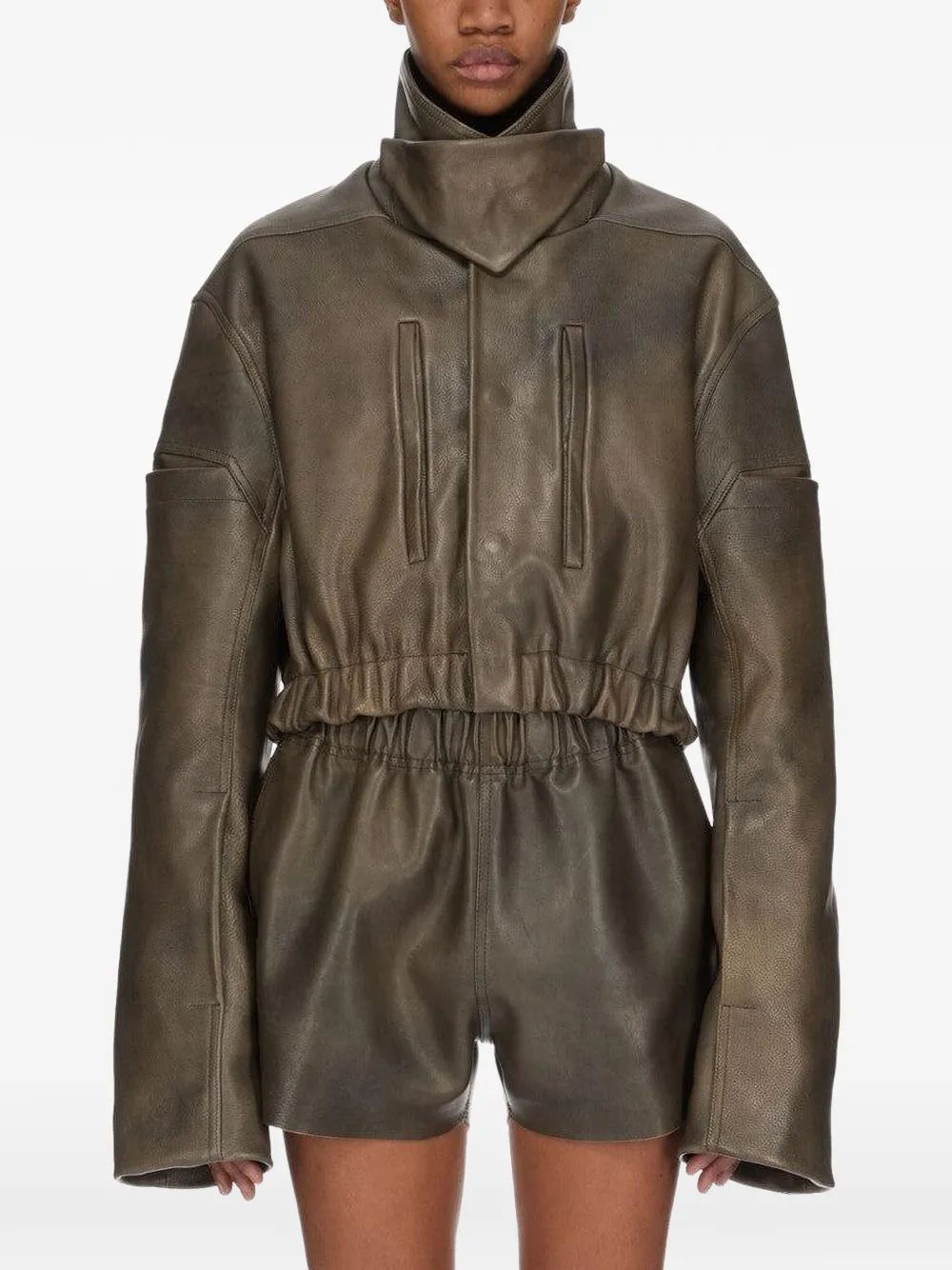 Rick Owens Collared Mac bomber - Braun