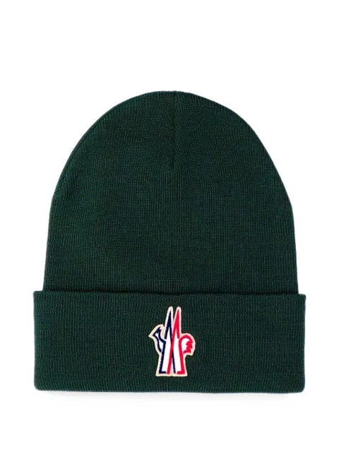 Moncler Grenoble logo-patch knitted beanie hat
