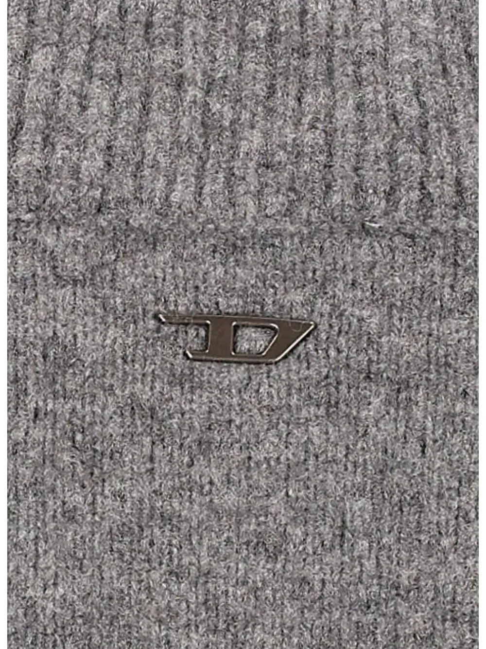 Diesel cropped cardigan in wrinkled boiled knit Grijs