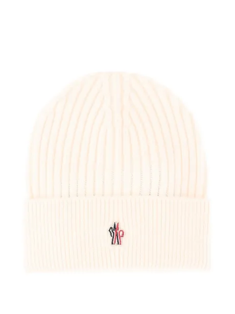 Moncler Grenoble logo-embroidered ribbed beanie hat