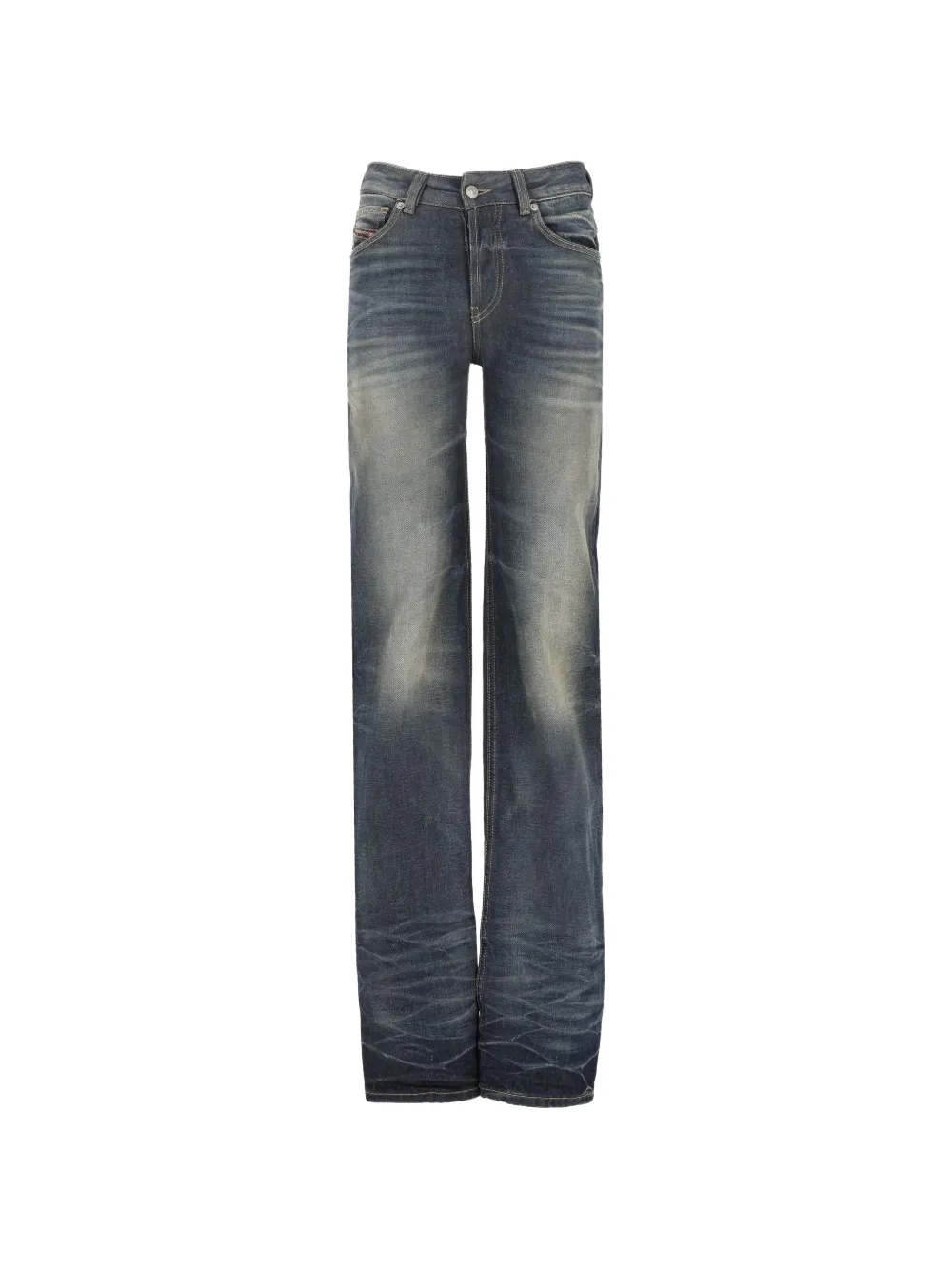 Diesel faded zip-detail jeans - Blu