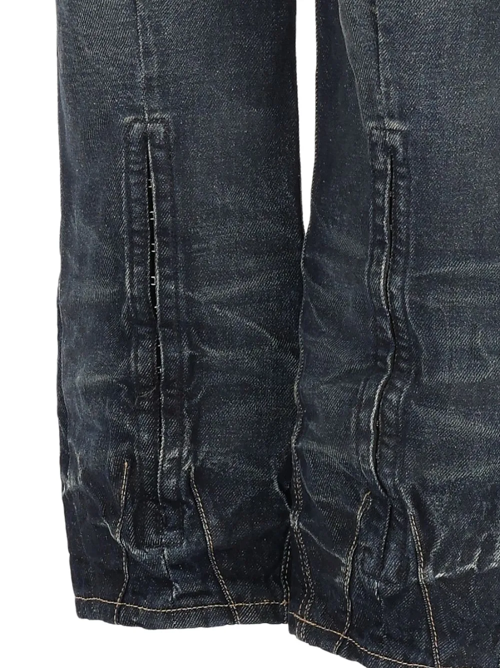 Diesel Jeans met vervaagd effect en ritsdetail Blauw