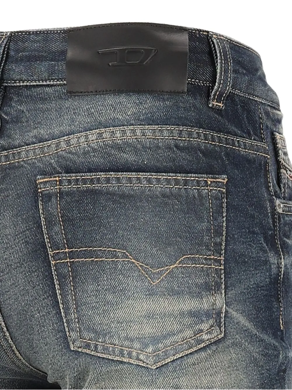 Diesel Jeans met vervaagd effect en ritsdetail Blauw