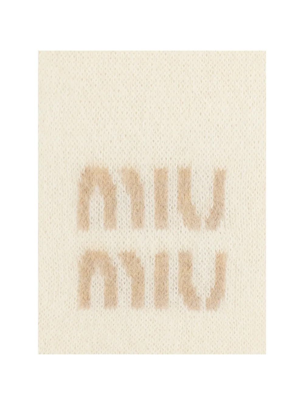 Miu Sjaal met logo Beige