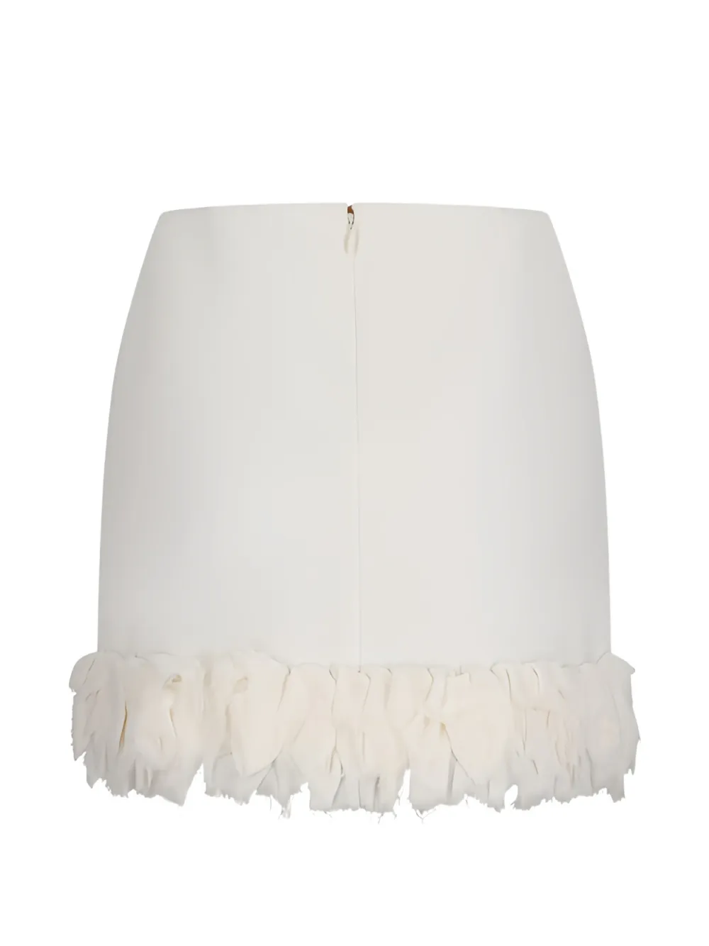 Blumarine Mini-rok met ruches en verfraaid met knopen Wit