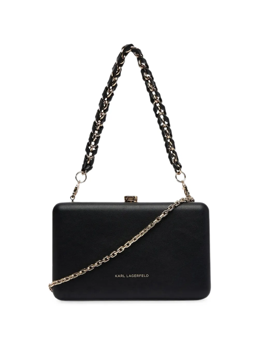 Karl Lagerfeld K Soirée Minaudière clutch verfraaid met speld Zwart