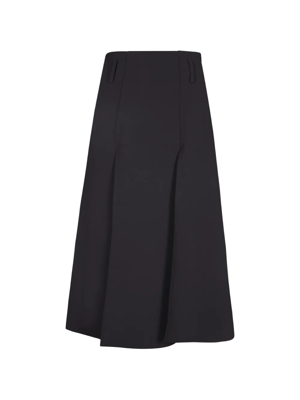 Blanca Vita pleated A-line midi skirt Zwart