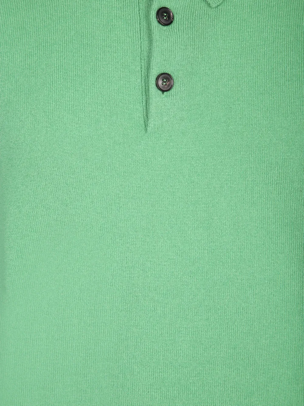 Paul Smith green cashmere long-sleeve polo shirt Groen