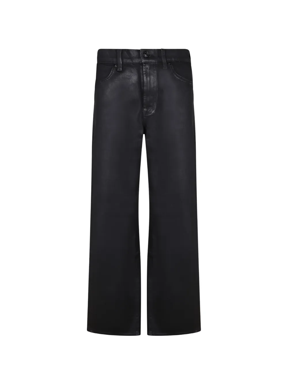7 For All Mankind coated wide-leg jeans - Nero