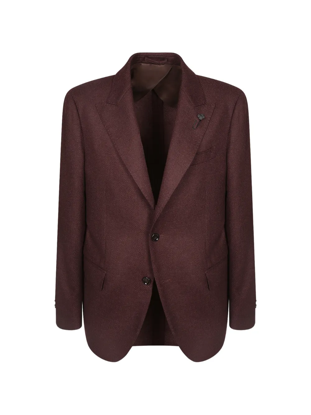 Lardini peak-lapel single-breasted blazer Rood