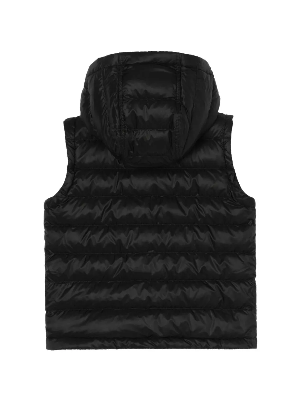 Burberry Kids check-trim hooded gilet Zwart