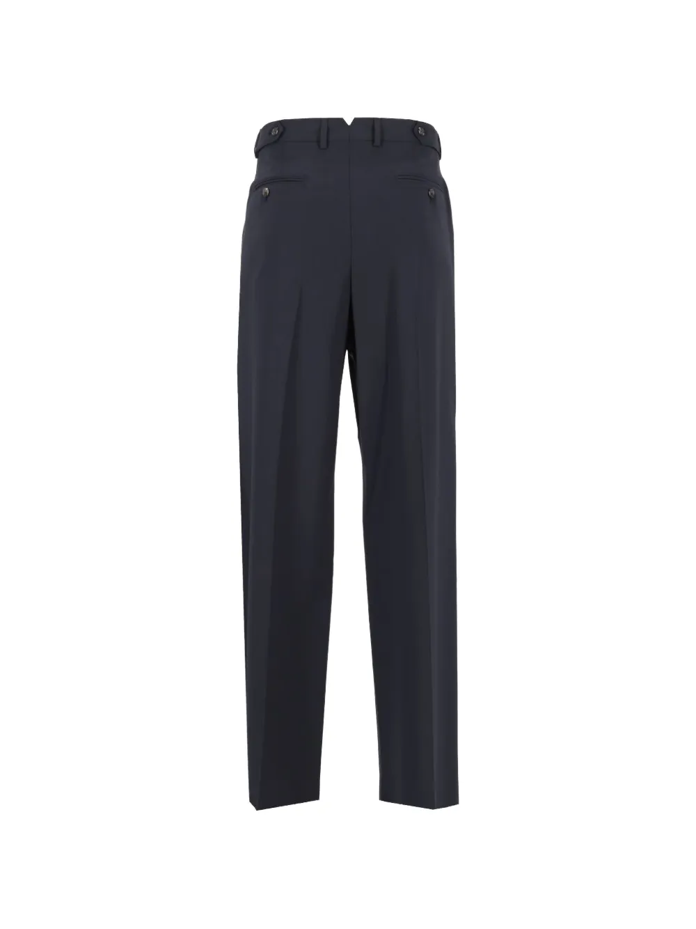 Emporio Armani Broek met wijde pijpen en dubbele plooien Blauw