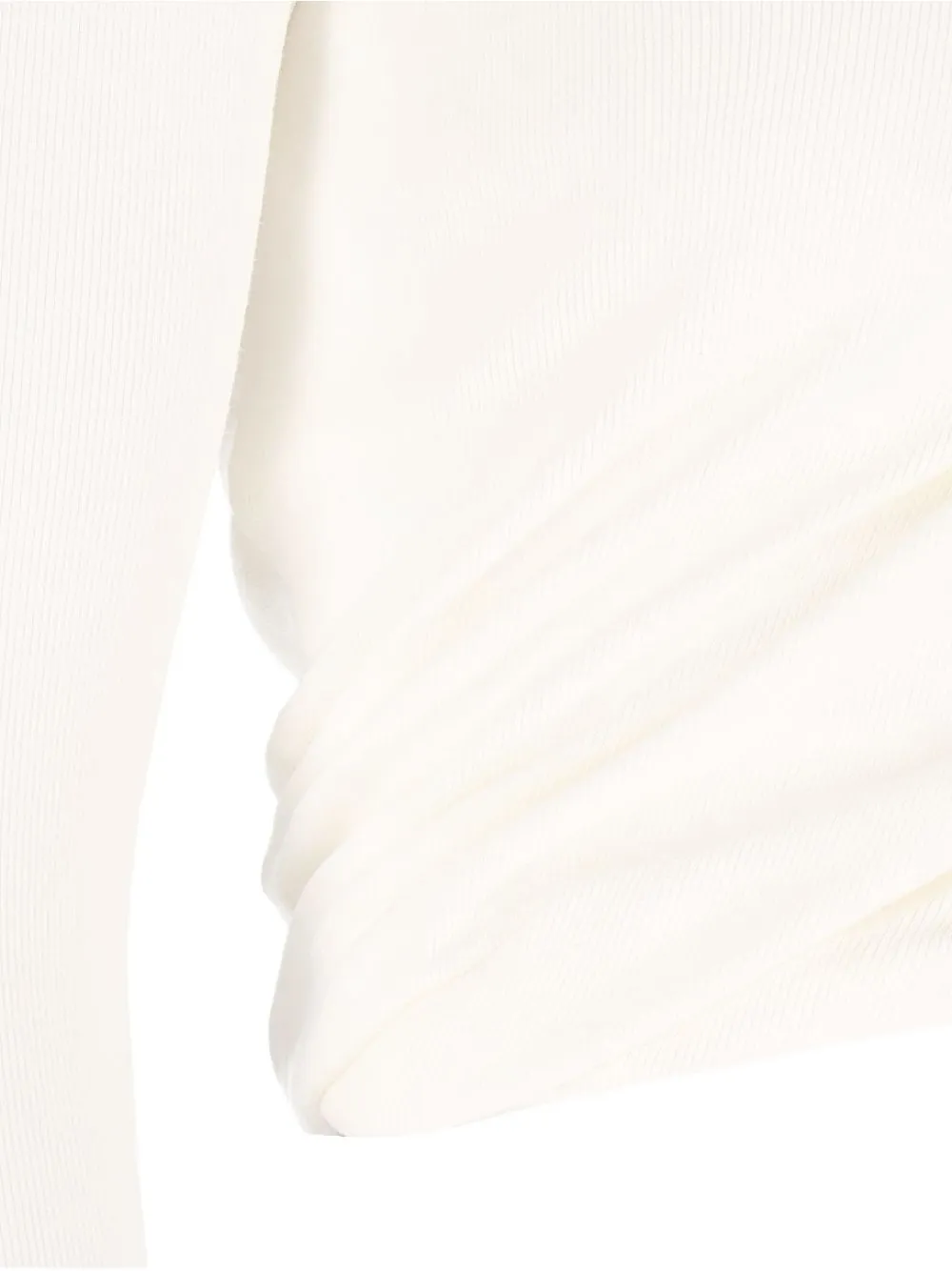 Diesel rucked-up long-sleeve T-shirt in double-layer jersey Wit