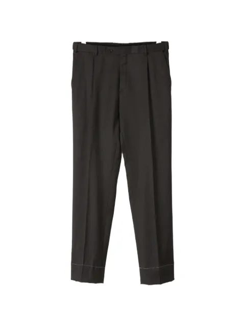 Brioni pleated wool gabardine trousers