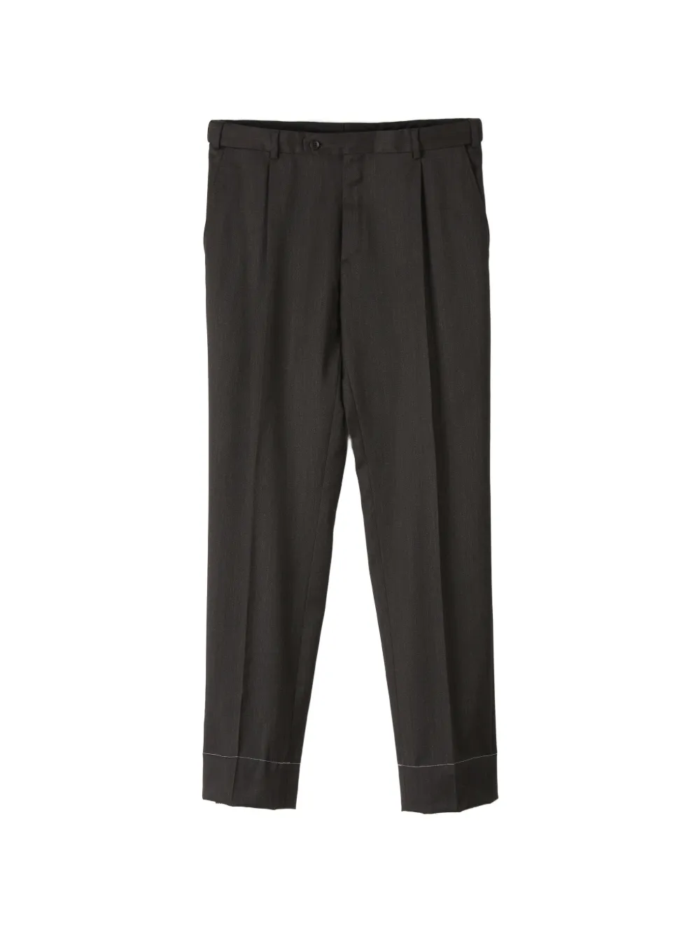 Brioni Plooibroek van wollen gabardine Bruin