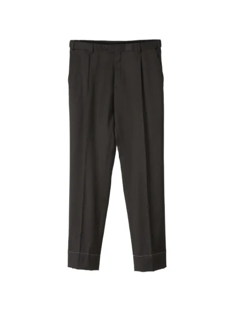Brioni pleated wool gabardine trousers