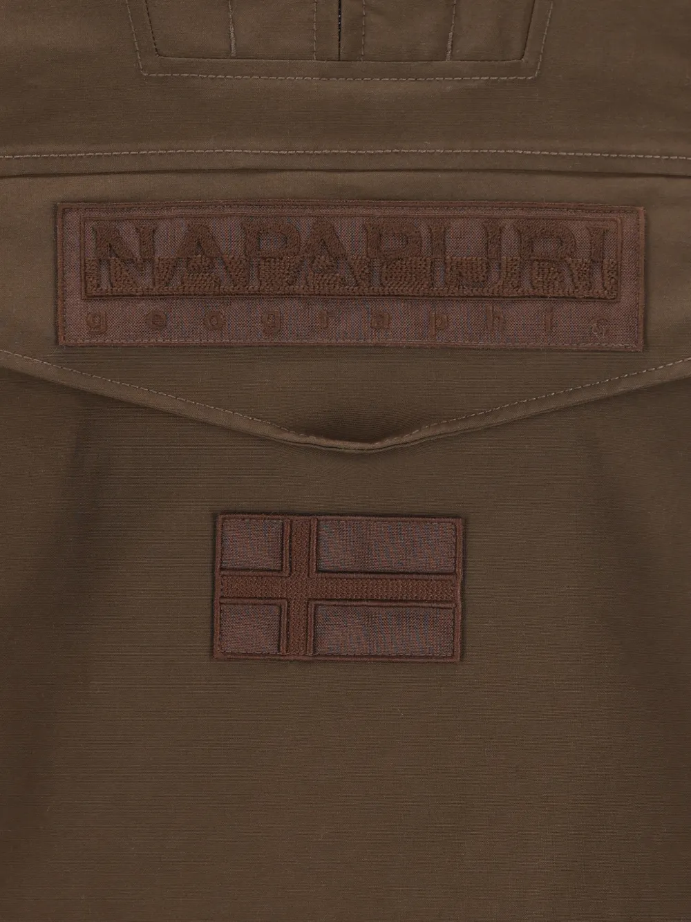 Napapijri Rainforest Next regenjas met logo-applicatie Bruin
