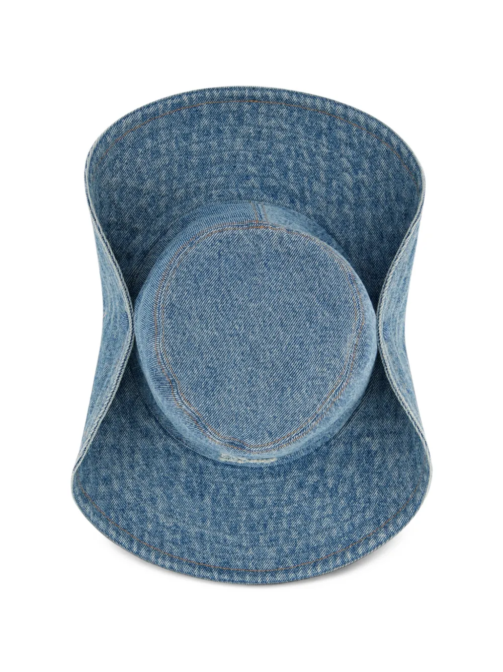 Miu Denim hoed met verwassen effect Blauw
