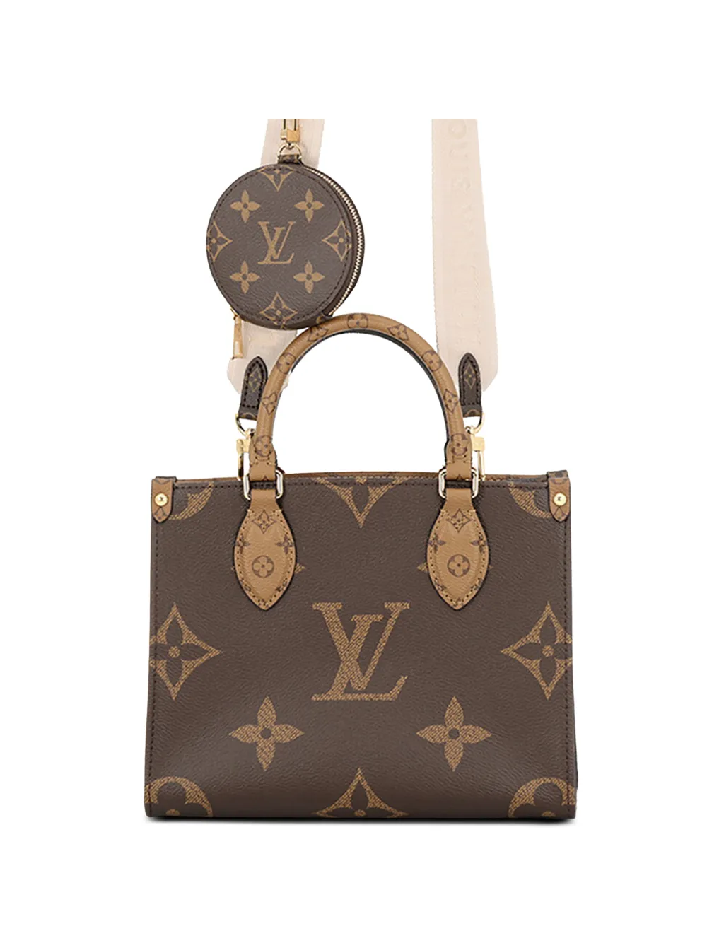 Louis Vuitton Pre-Owned 2021-2026 Monogram Reverse Giant OnTheGo PM satchel - Marrone