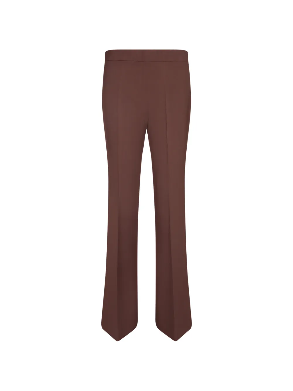 Blanca Vita pressed-crease flared trousers - Marron