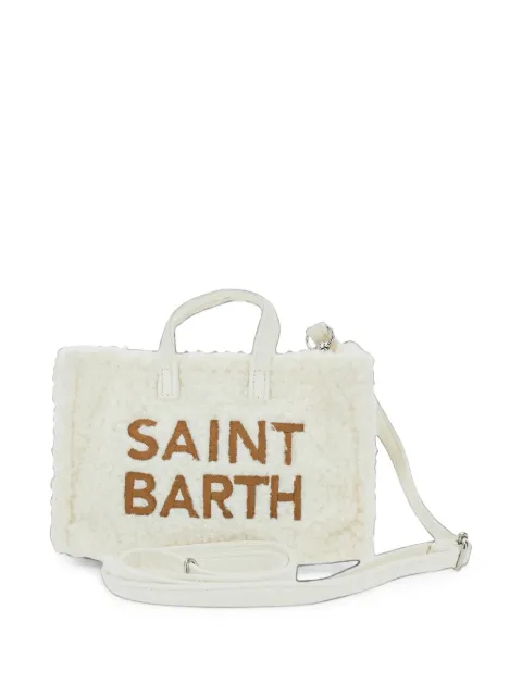 MC2 Saint Barth Teddy logo-embroidered teddy-textured mini bag