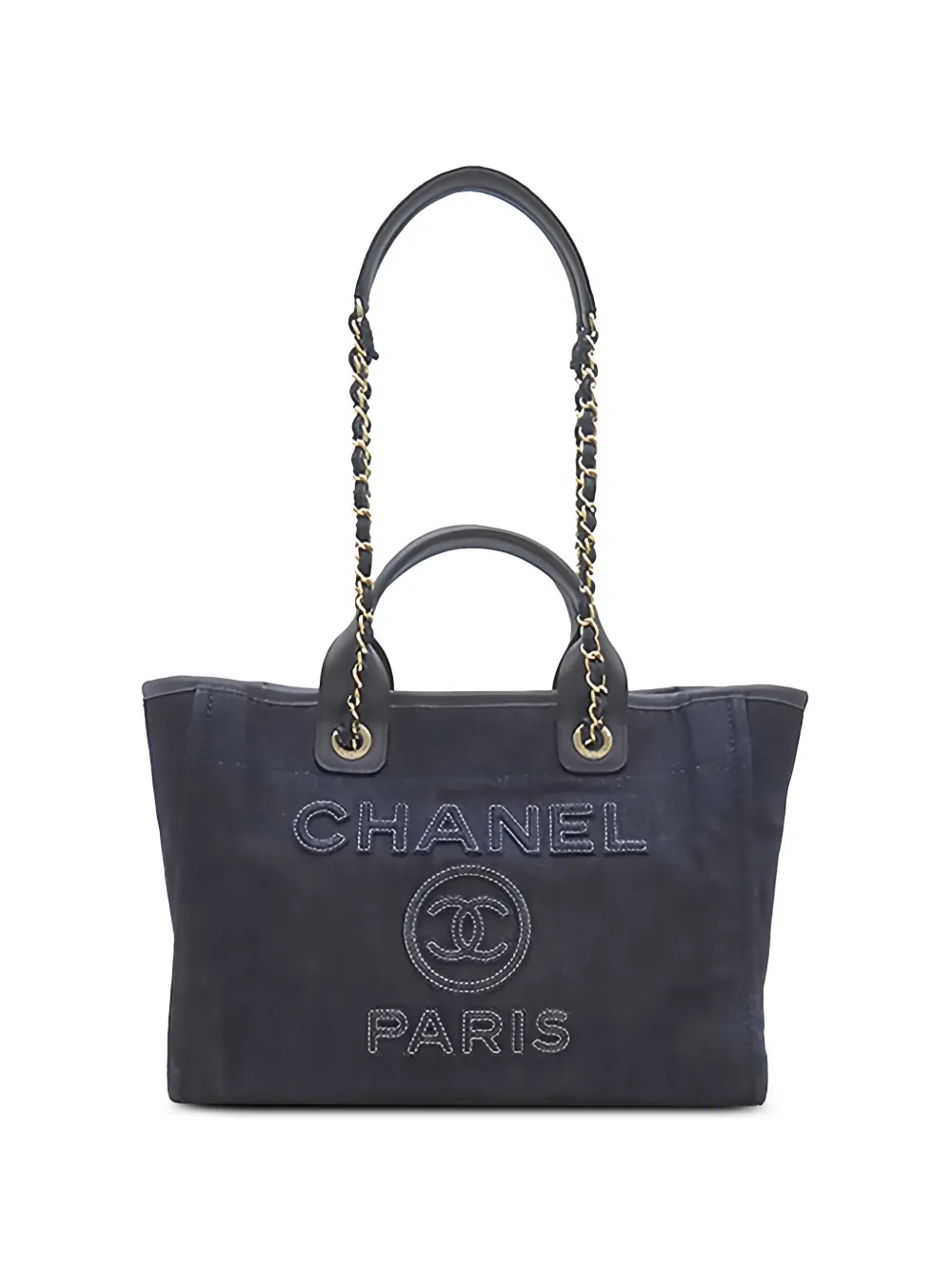 CHANEL Pre-Owned 2010-2026 Medium Canvas Deauville Tote satchel - Blau