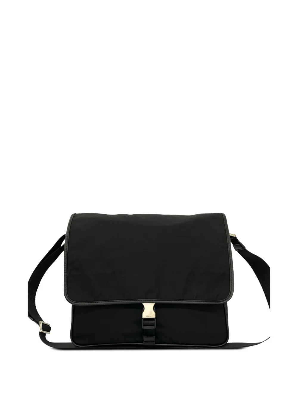 Prada Pre-Owned 2013-2026 Tessuto Buckle Messenger Bag crossbody bag - Nero