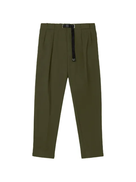 White Sand belted pleated trousers