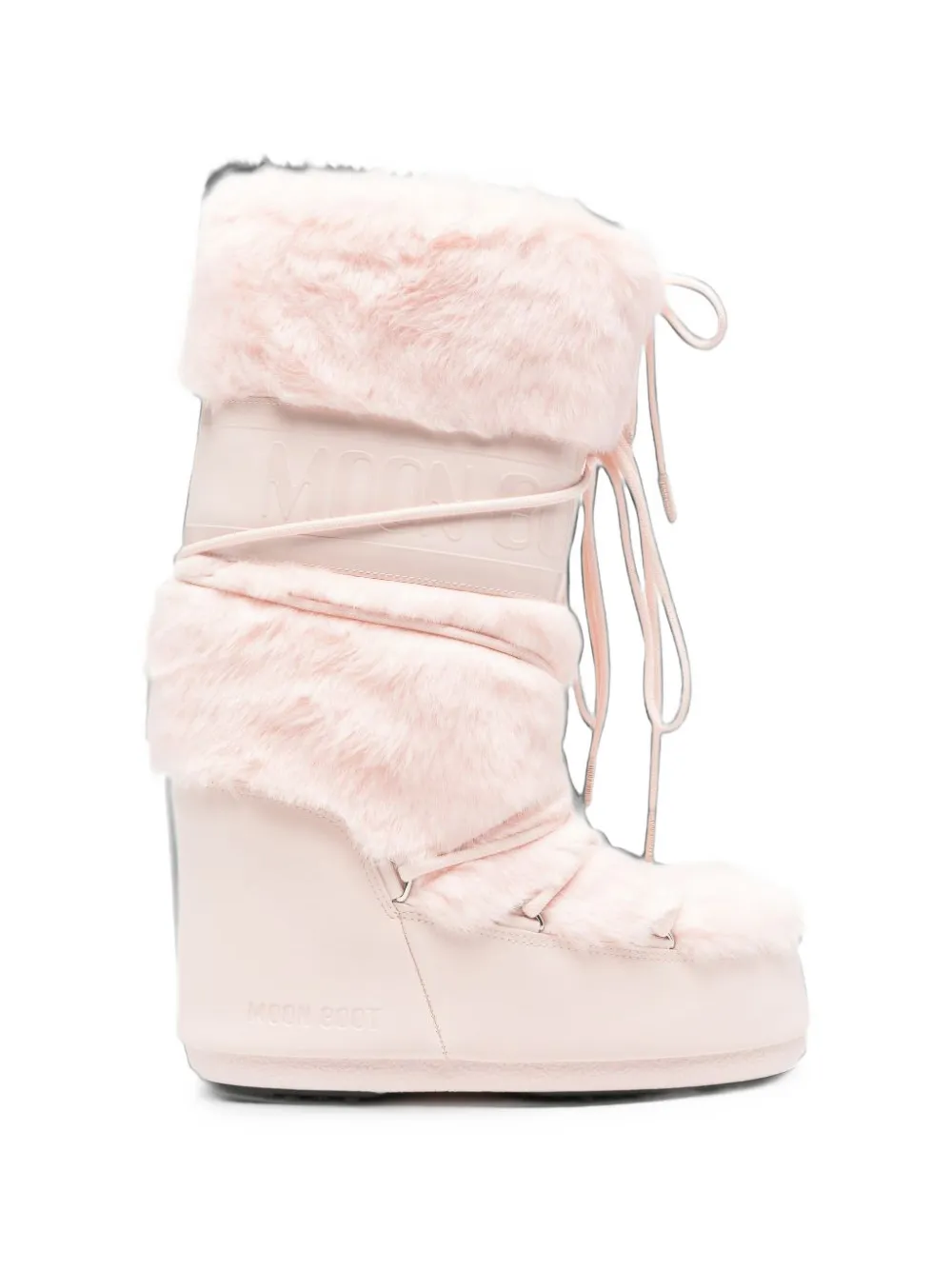 Moon Boot Icon pink faux-fur boots - Rose