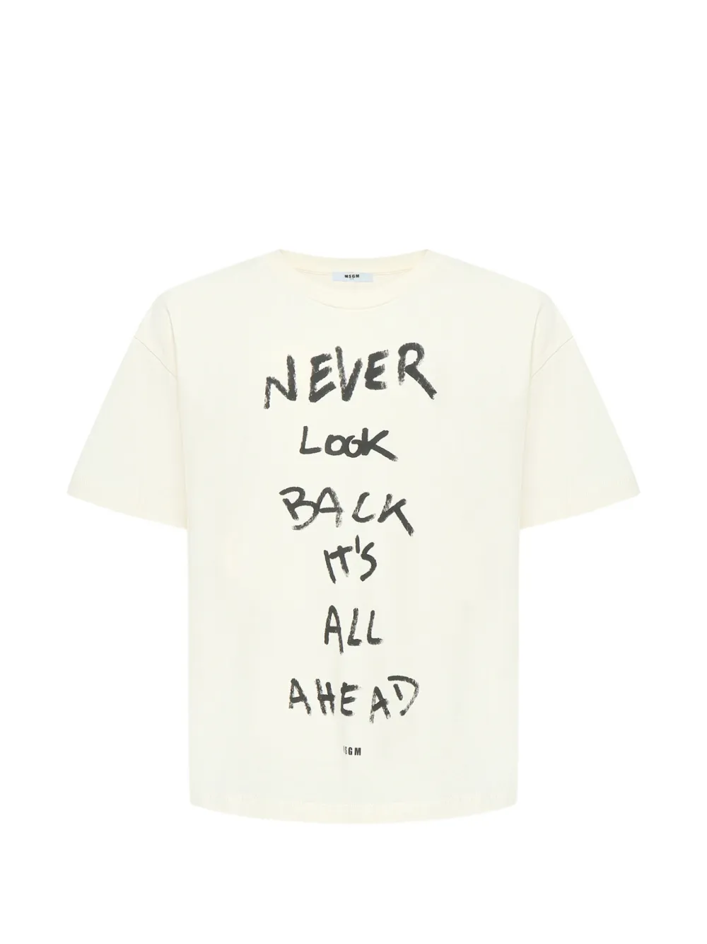 MSGM Kids T-shirt met tekst Beige