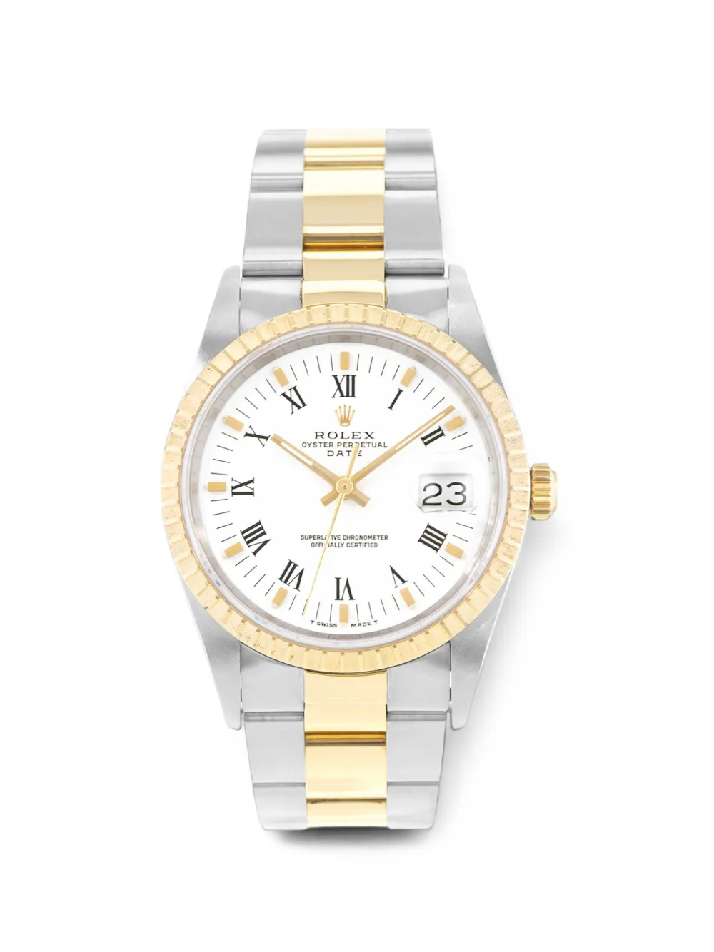 Rolex 1994 Oyster Perpetual Date Armbanduhr 34mm - Weiß