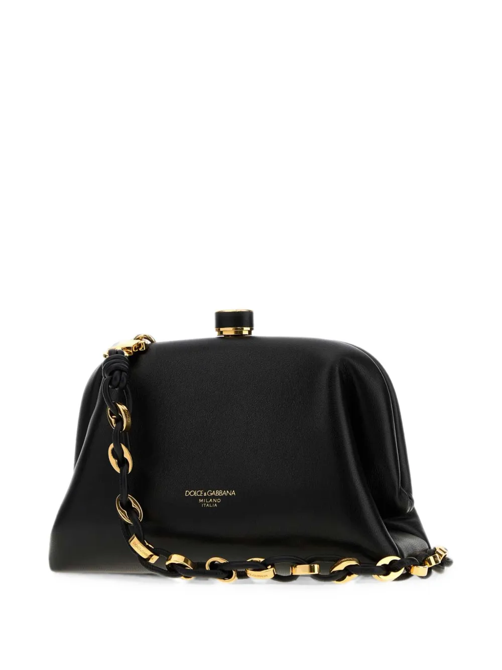Dolce & Gabbana Grandma mini-handtas van plongé nappa leer Zwart