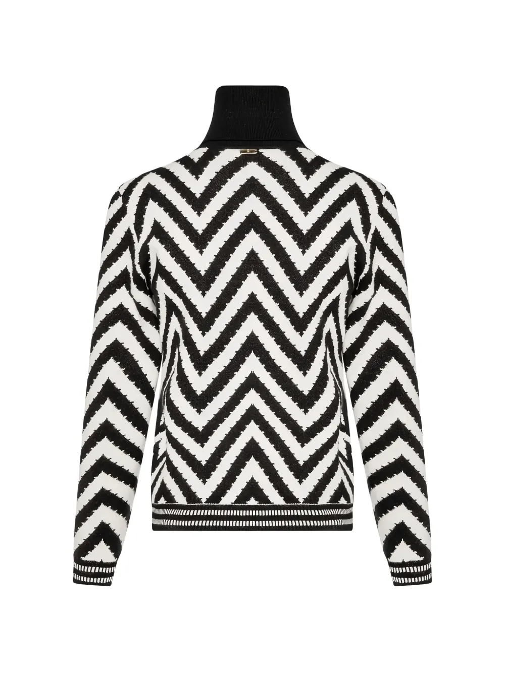 FRACOMINA jacquard roll-neck sweater Zwart