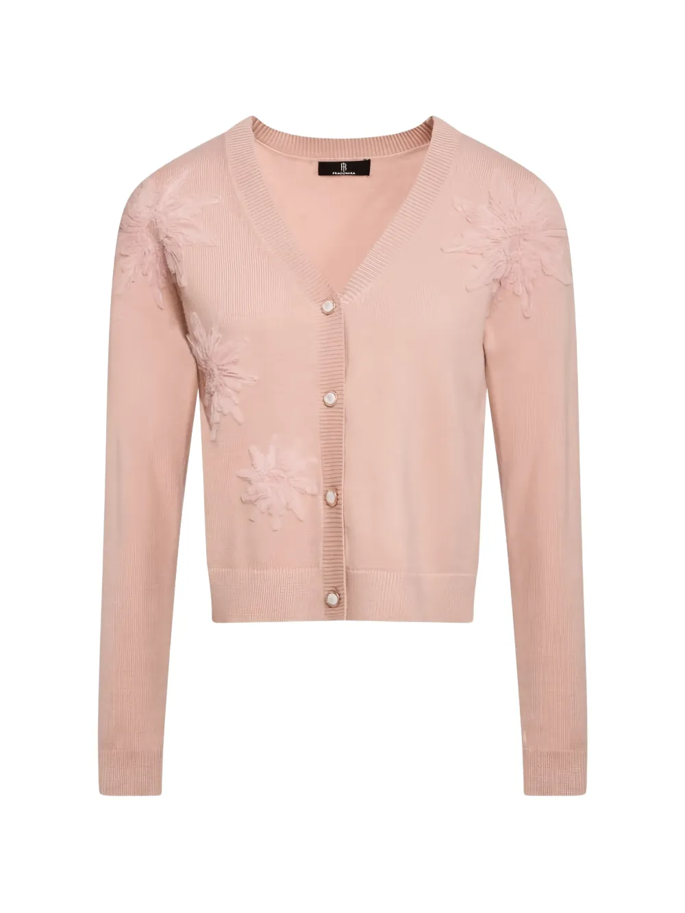 FRACOMINA floral-appliqué V-neck cardigan
