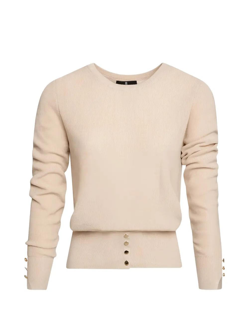 FRACOMINA button-embellished ribbed-knit sweater