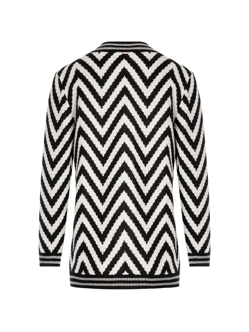 FRACOMINA chevron-pattern button-up cardigan Zwart