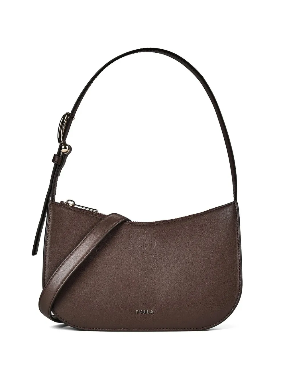 Furla suede-panel shoulder bag - Brown