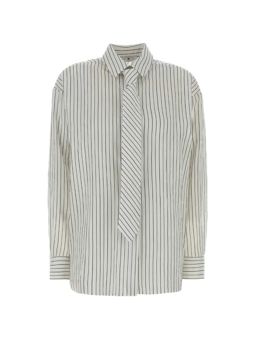 PT Torino Camille striped tie-detailed shirt