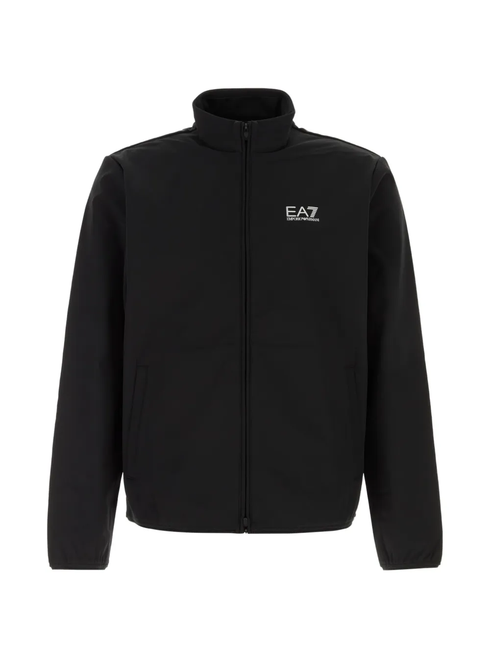 Ea7 Emporio Armani logo-print zip-up jacket - Schwarz