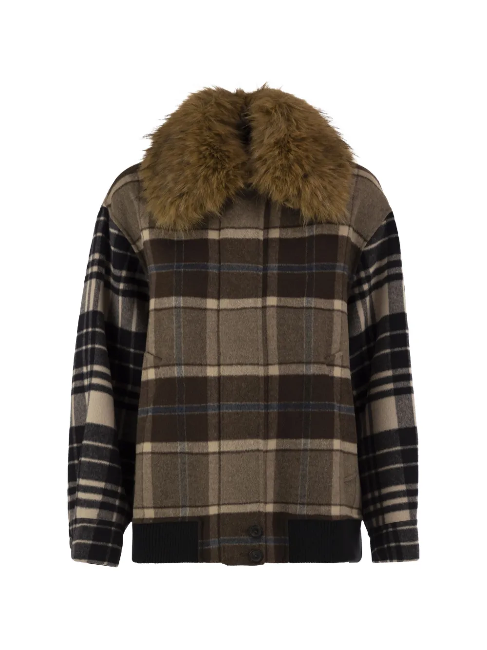 Weekend Max Mara check wool jacket - Braun