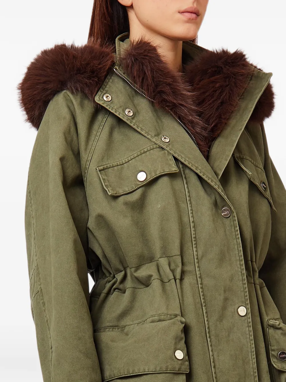 LIU JO Parka met imitatiebont Groen