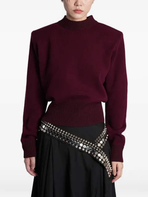 IRO Lovelie ribbed-trim shoulder-pad sweater