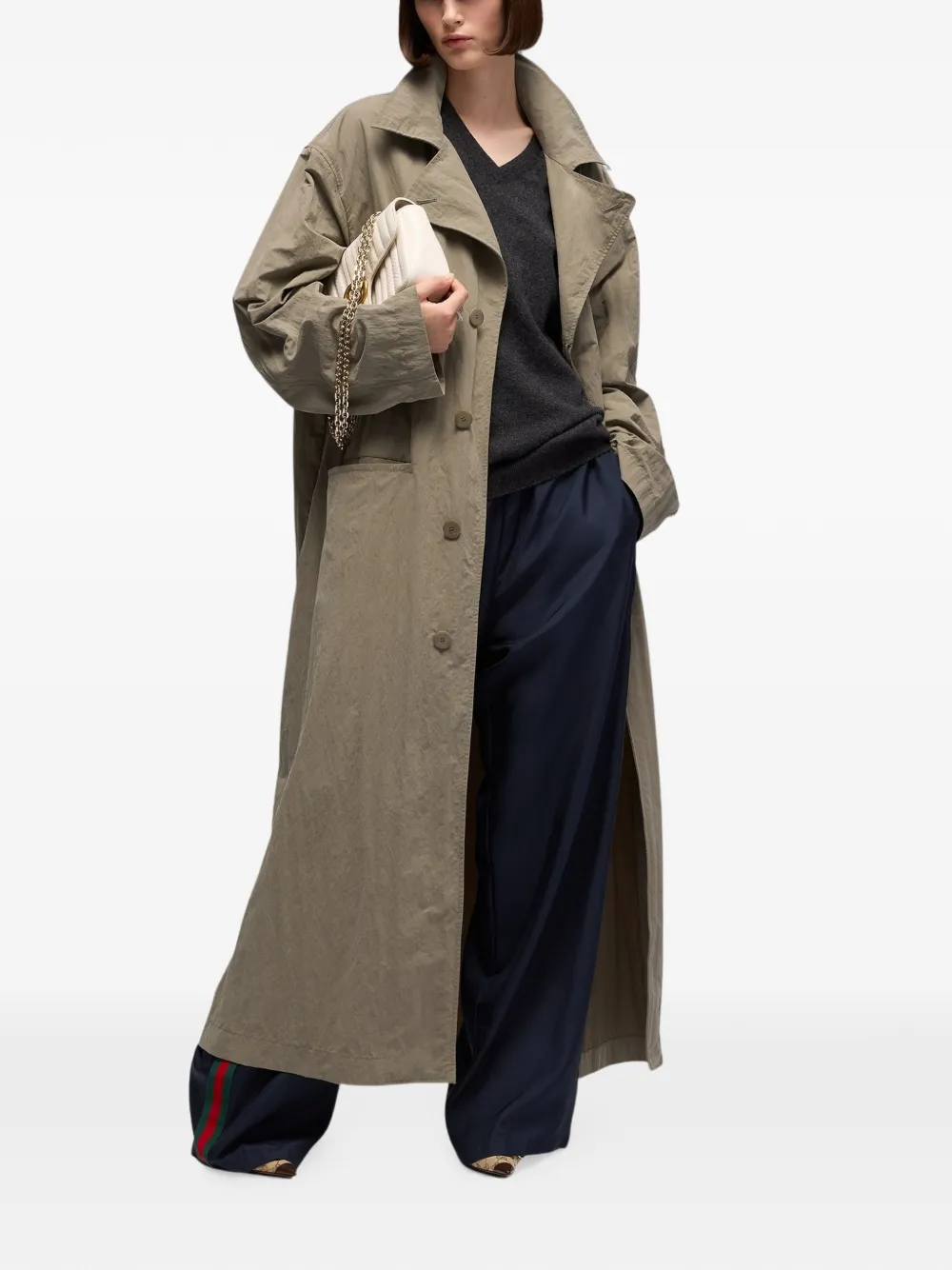 Gucci Jas met gekerfde revers Beige