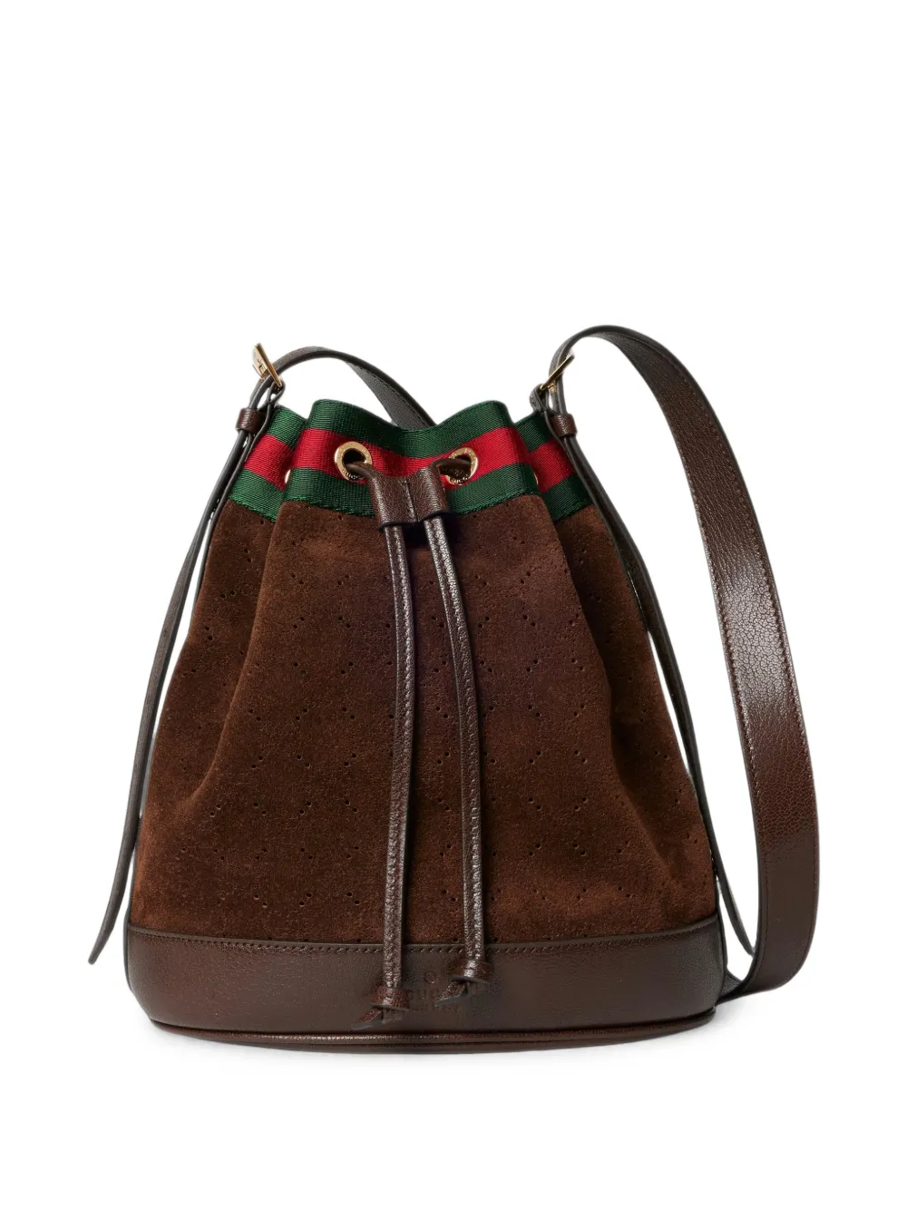Gucci small Venice Web-stripe bucket bag - Braun