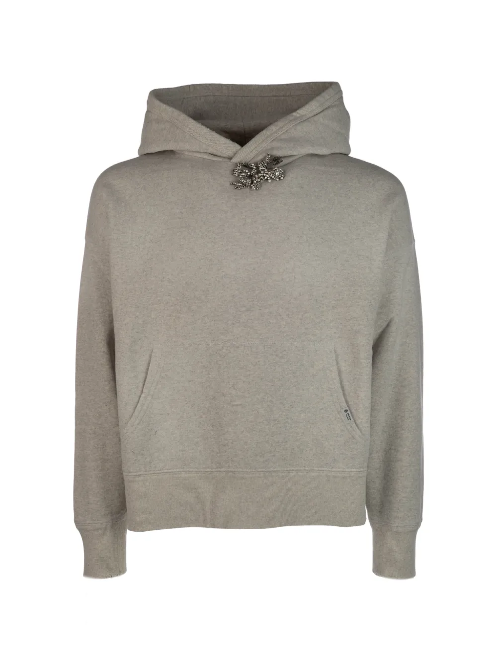 Prada Hoodie verfraaid met kristallen Grijs